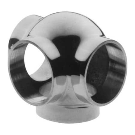 Lavi Industries Lavi Industries, Ball Tee, Side Outlet, for 2" Tubing, Polished Stainless Steel 40-705/2